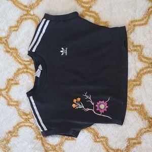Adidas Originals Embroidered Cropped Tee